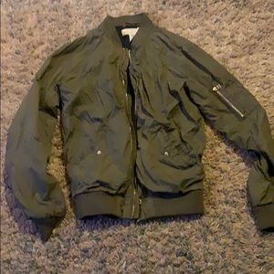 Green bomber jacket